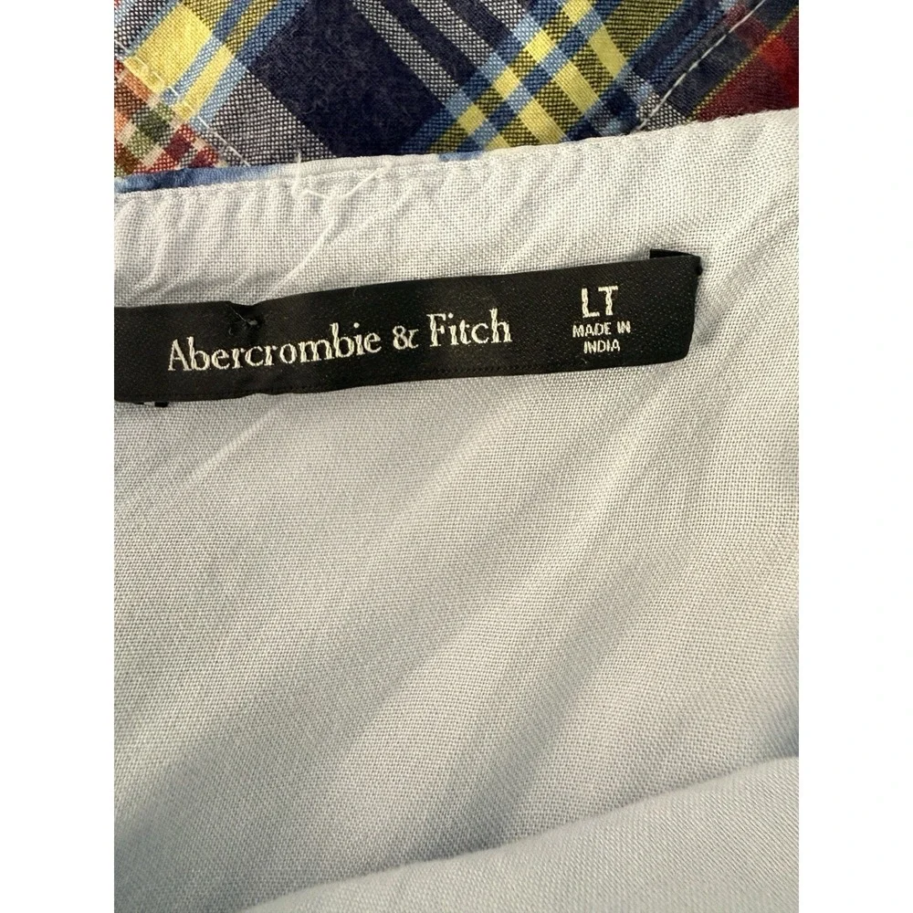 Abercrombie‎ & Fitch Floral Maxi Dress LT TALL Blue White Cottagecore Side Smock